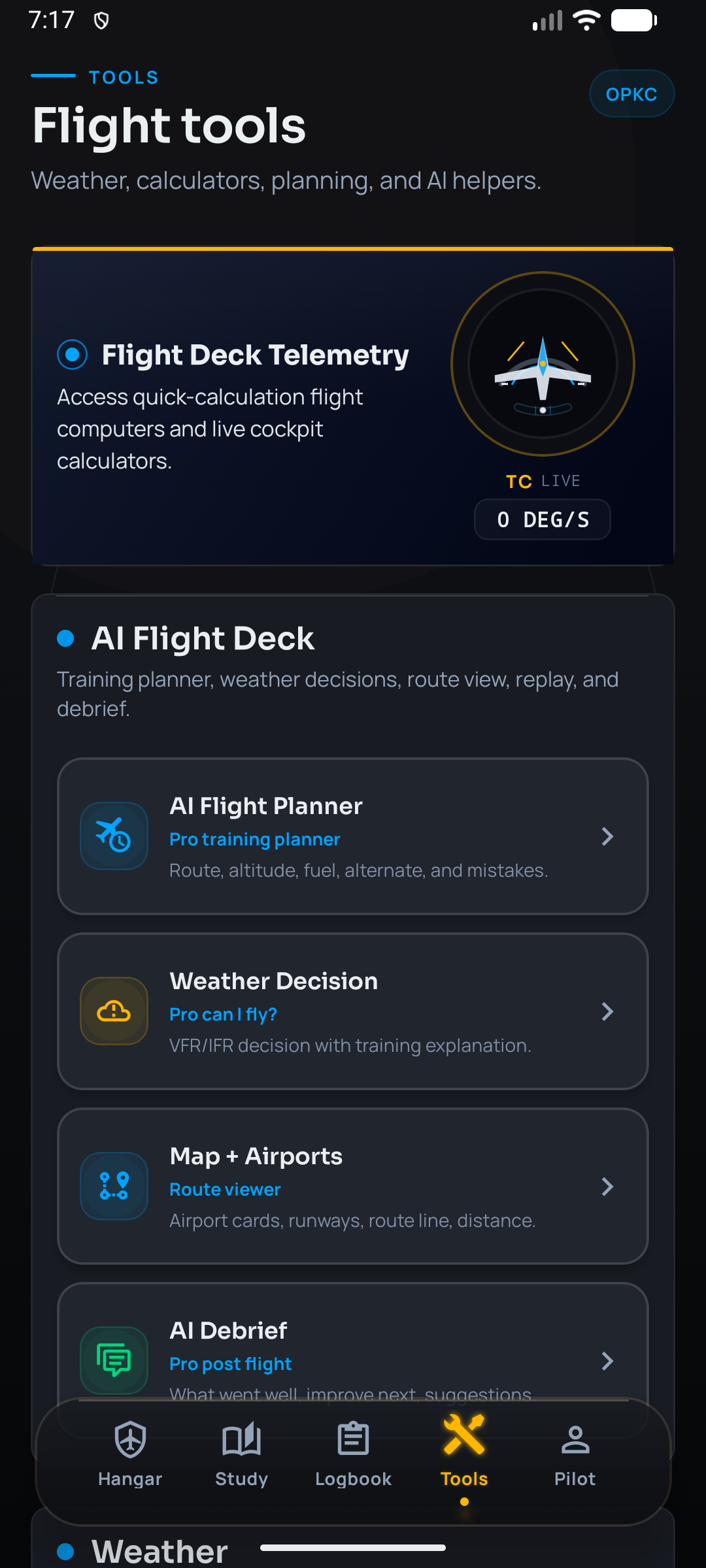 Aivion app screen